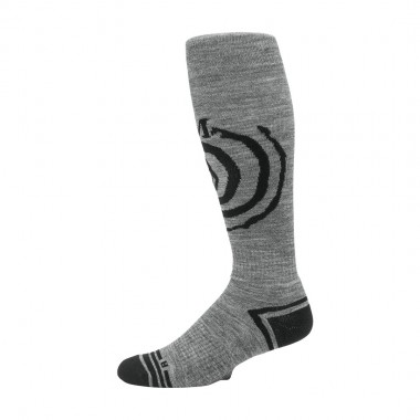 VOLCOM SPIRAL OVER-THE-CALF SNOW SOCKS HEATHER GREY