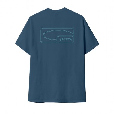 GLOBE BLOCK TEE STEEL BLUE