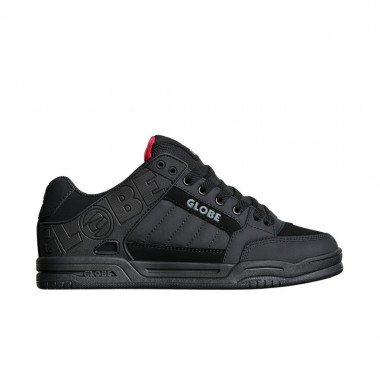 GLOBE TILT SHOES BLACK/RED/TARTAN