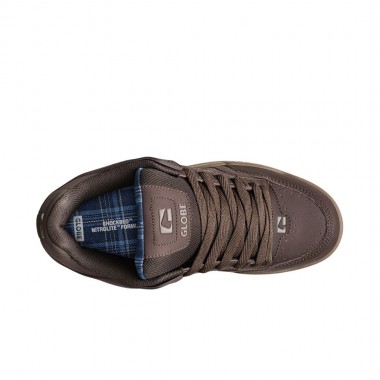 GLOBE TILT SHOES BROWN/BLUE/TARTAN