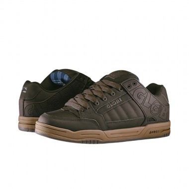 GLOBE TILT SHOES BROWN/BLUE/TARTAN