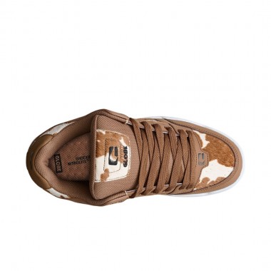 GLOBE TILT SHOES BROWN/WHITE COW