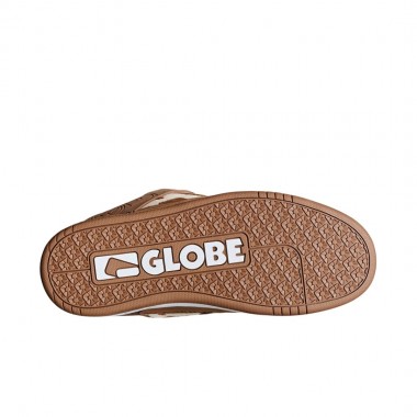 GLOBE TILT SHOES BROWN/WHITE COW