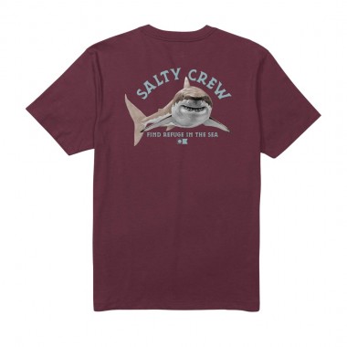 SALTY CREW LURKING TEE BURGUNDY