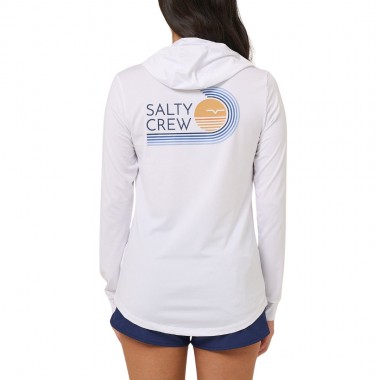 SALTY CREW OMBRE WAVE W HOODED SUNSHIRT WHITE