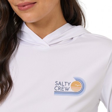 SALTY CREW OMBRE WAVE W HOODED SUNSHIRT WHITE