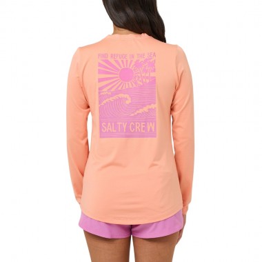 SALTY CREW RISE AND SMILE W SUNSHIRT PAPAYA
