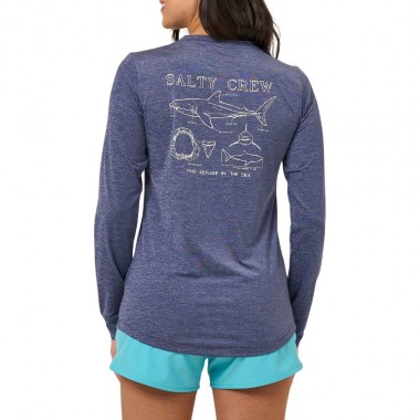SALTY CREW SHARK ANATOMY W SUNSHIRT BRIGHT NAVY