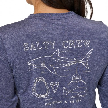 SALTY CREW SHARK ANATOMY W SUNSHIRT BRIGHT NAVY