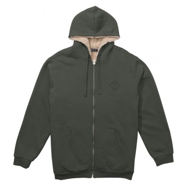 SALTY CREW COASTAL SHERPA ZIP HOODIE KALAMATA