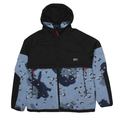 SALTY CREW SHIELD SHERPA ZIP HOODIE BLUE CAMO
