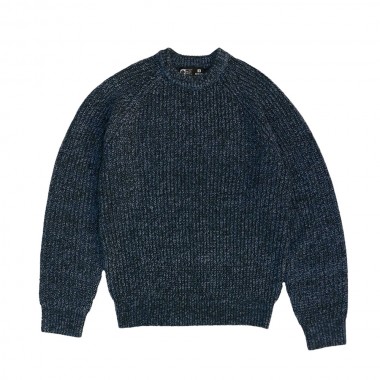 SALTY CREW HARBOR FISHERMANS KNIT CREW MIDNIGHT NAVY