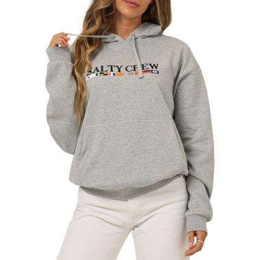 SALTY CREW FLAG W HOODIE ATHLETIC HEATHER
