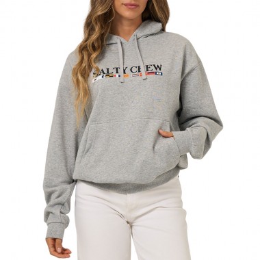 SALTY CREW FLAG W HOODIE ATHLETIC HEATHER