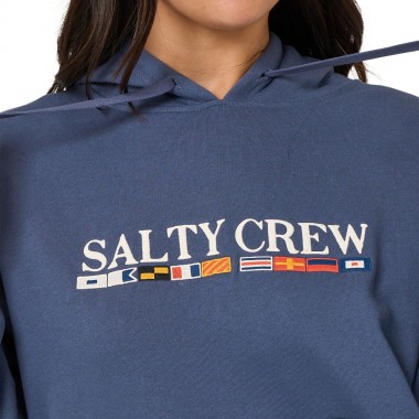 SALTY CREW FLAG W HOODIE VINTAGE INDIGO