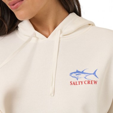 SALTY CREW OVERLAY W HOODIE OFF WHITE