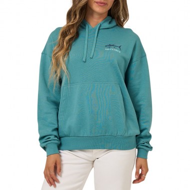 SALTY CREW OVERLAY W HOODIE TEAL