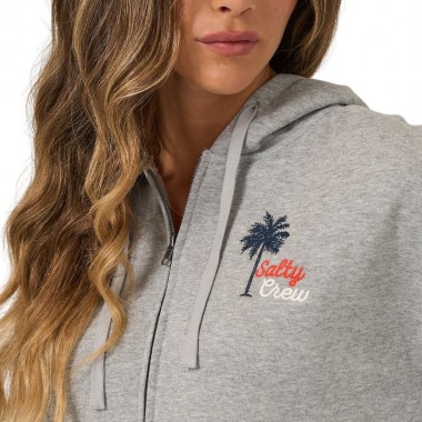 SALTY CREW FIRST PLACE W ZIP HOODIE ATHLETIC HEATHER