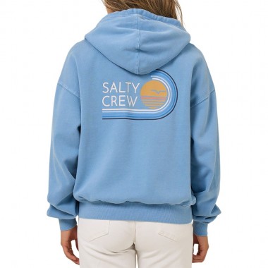 SALTY CREW OMBRE WAVE W ZIP HOODIE ASH BLUE