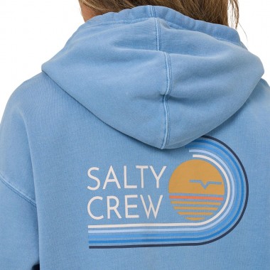 SALTY CREW OMBRE WAVE W ZIP HOODIE ASH BLUE