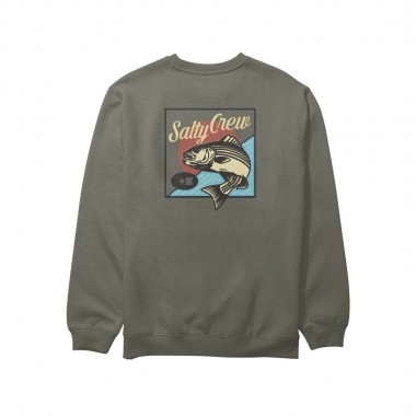 SALTY CREW STRIPED CREW DUSTY OLIVE