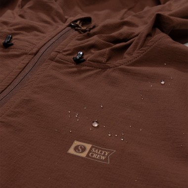 SALTY CREW CONTOUR WINDBREAKER SHELL JACKET ROCKY ROAD