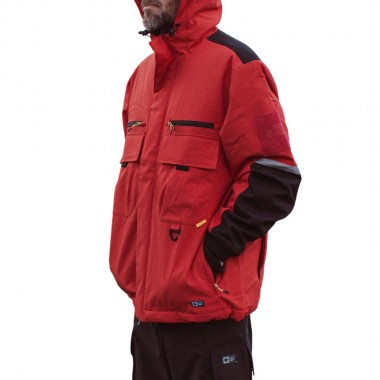 SALTY CREW PILOT JACKET WASHED RED