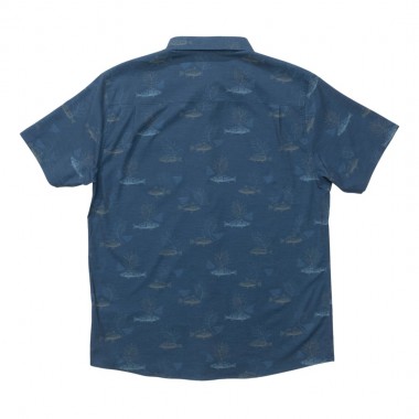 SALTY CREW BREEZER PERF BUTTON UP SHIRT NAVY