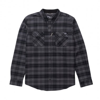 SALTY CREW FATHOM TECH FLANNEL LS SHIRT BLACK GREY