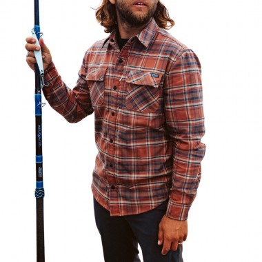 SALTY CREW FATHOM TECH FLANNEL LS SHIRT RUSSET