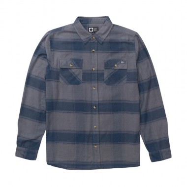 SALTY CREW DAYBREAK FLANNEL LS SHIRT MIDNIGHT NAVY