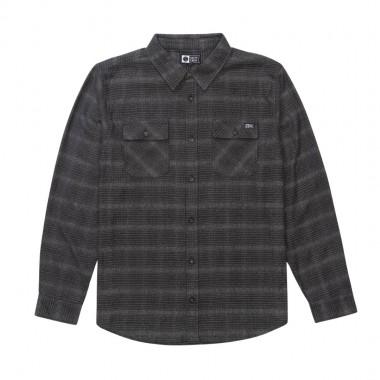 SALTY CREW DAYBREAK FLANNEL LS SHIRT PIRATE BLACK