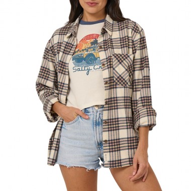 SALTY CREW OUT WEST W FLANNEL LS SHIRT BIRCH