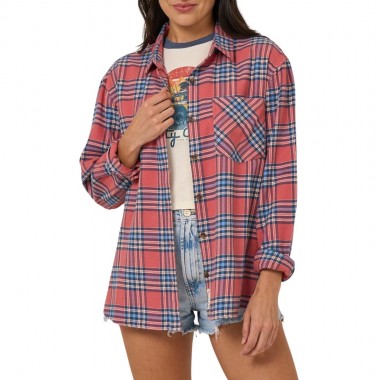 SALTY CREW OUT WEST W FLANNEL LS SHIRT ROSE