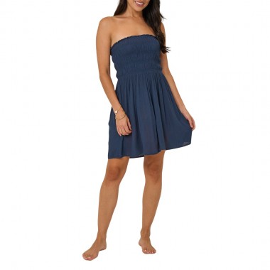 SALTY CREW SUNDIAL COVER UP DRESS TRUE NAVY