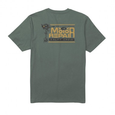 SALTY CREW MOTOR REPAIR TEE LAUREL WREATH