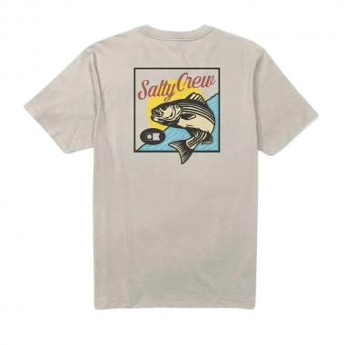 SALTY CREW STRIPED TEE MOONBEAM