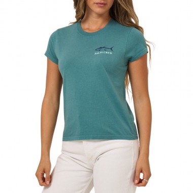 SALTY CREW OVERLAY MODERN W TEE TEAL