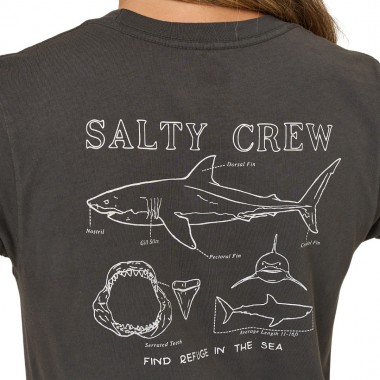 SALTY CREW SHARK ANATOMY MODERN W TEE CHARCOAL