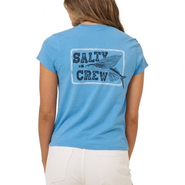 SALTY CREW FLYER MODERN W TEE ASH BLUE