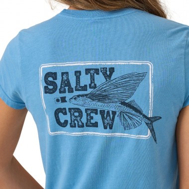SALTY CREW FLYER MODERN W TEE ASH BLUE