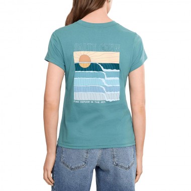 SALTY CREW RETRO WAVE MODERN W TEE TEAL