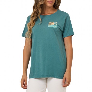 SALTY CREW RISE AND SMILE BF W TEE TEAL