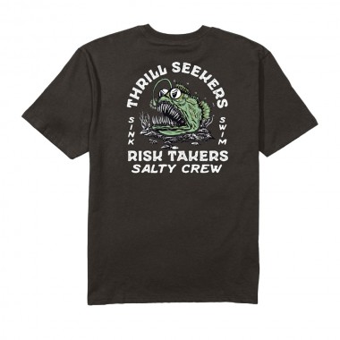 SALTY CREW ANGLER FISH MONSTER TEE BLACK