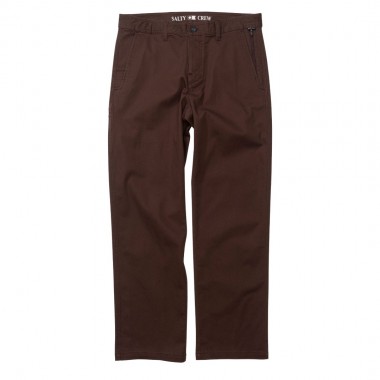 SALTY CREW PORTWAY PANTS DEEP BROWN
