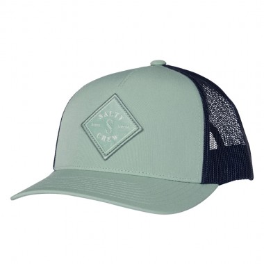 SALTY CREW SEA LINE RETRO TRUCKER CAP JADE