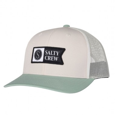 SALTY CREW PINNACLE 2 RETRO TRUCKER CAP BIRCH JADE