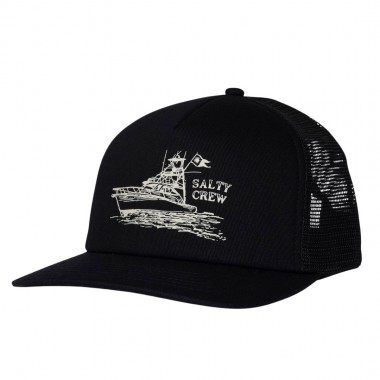 SALTY CREW GOOD TIMES TRUCKER CAP PIRATE BLACK