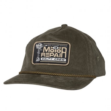 SALTY CREW CHOP SHOP SNAPBACK CAP DUSTY OLIVE