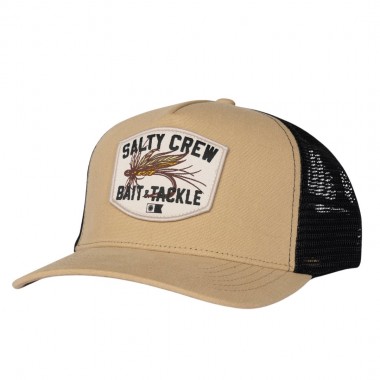 SALTY CREW FISHING CO TRUCKER CAP KHAKI